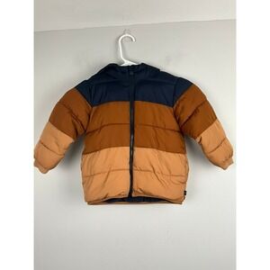 GAP Kids Color Block Puffer Jacket Hooded Winter Warm Coat Boys Girls 3‎ Years